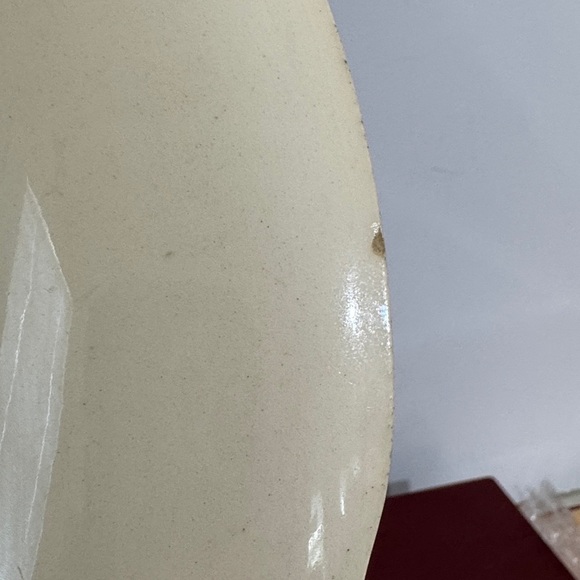 Vintage Franciscan Apple Round Platter Chop Plate 12" Vintage Cream and Green - Picture 3 of 4